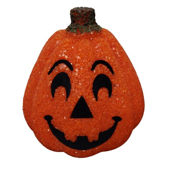 Vintage Seasons Melted Plastic Popcorn Jack O Lantern Light Up Pumpkins Lot Of 3 - Picture 11 of 16